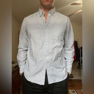 J. Crew Blue Striped Men's Shirt